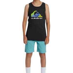 Quiksilver black wave and mountain logo tank top size XXL youth NWT